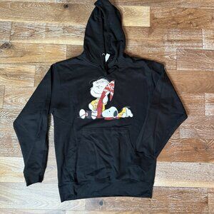 Black Hooded Sweatshirt Linus w/ Supreme Blanket & Snoopy / Men's Medium Hoodie